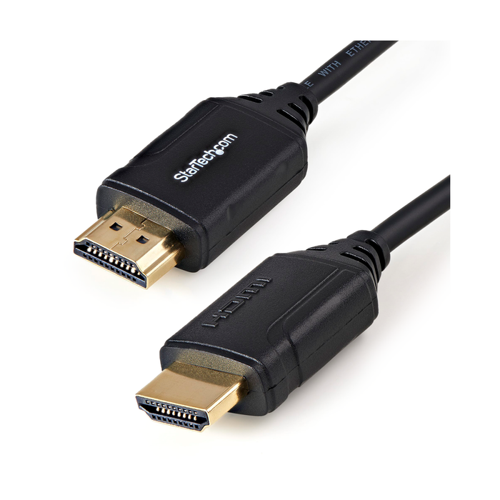 StarTech Premium High Speed Ultra HD 4K 60Hz 2.0 Male to Male HDMI Cable with Ethernet for UHD Monitors, TVs, Displays - 1.6ft (50cm)