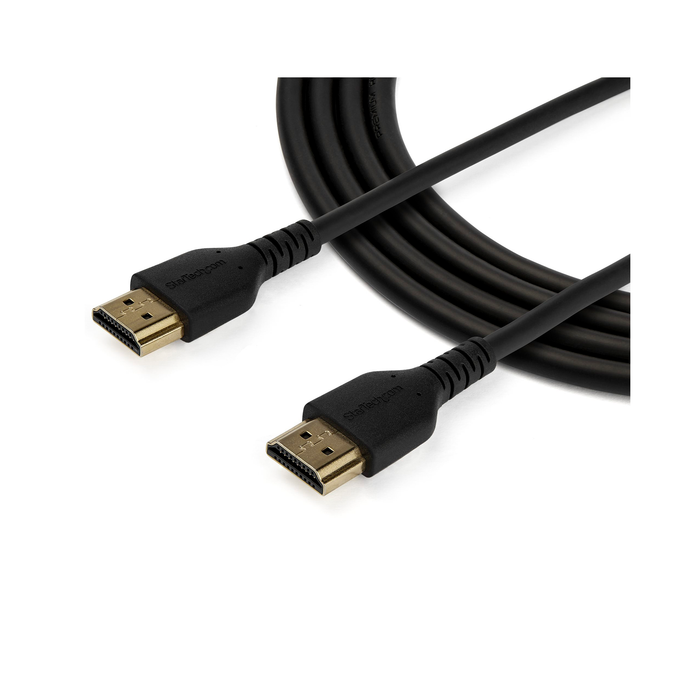 StarTech Premium High Speed UHD 4K 60Hz HDR 2.0 Male to Male HDMI Cable with Ethernet and Aramid Fiber for Ultra HD Monitors, TVs & Displays - 3ft (1m)