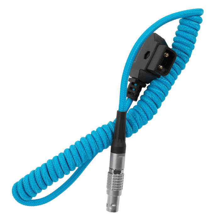 Kondor Blue D-Tap to LEMO 2 Pin 0B Male Power Cable for Z CAM, SmallHD, Teradek, 20" Coiled - Kondor Blue