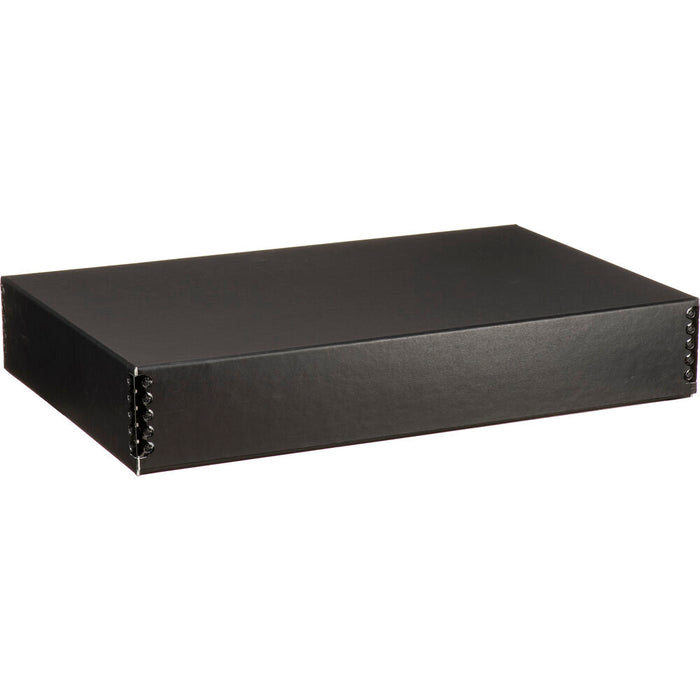 Lineco Drop-Front Archival Box, Black - 11 x 17 x 3"