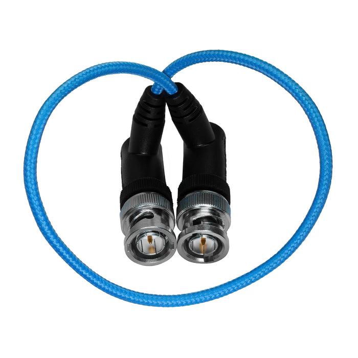 Kondor Blue Ultra Thin 3G SDI Video Right Angle BNC Cable, 12" - Kondor Blue