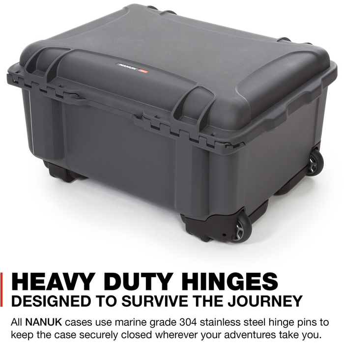Nanuk 950 Wheeled Pro Photo Kit Protective Case with Padded Dividers & Lid Organizer - Graphite