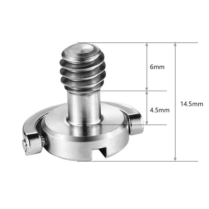 SmallRig Quick Release Camera Fixing Screw 1/4" with D-Ring 838 2-Pack