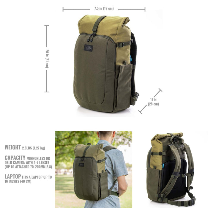 Tenba Fulton V2 16L Camera Backpack - Tan/Olive
