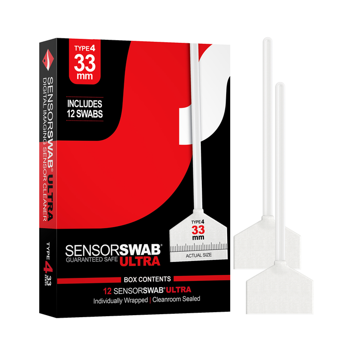 Photographic Solutions Type 4 Sensor Swab Ultra for Medium Format Sensors, 33mm, 12-Pack