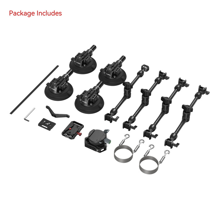 SmallRig SC-15K All-in-One 4-Arm Suction Cup Camera Mount Kit for Vehicle Shooting 3565