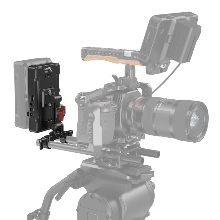 SmallRig V-Mount Battery Adapter Plate with 15mm LWS Rod Clamp & Adjustable Arm 3204