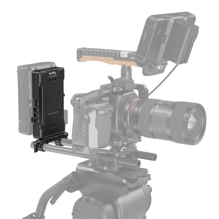 SmallRig V-Mount Battery Adapter Plate with 15mm LWS Rod Clamp & Adjustable Arm 3204