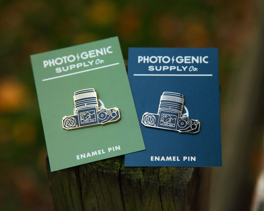 Viewfinder Camera Pin Gold