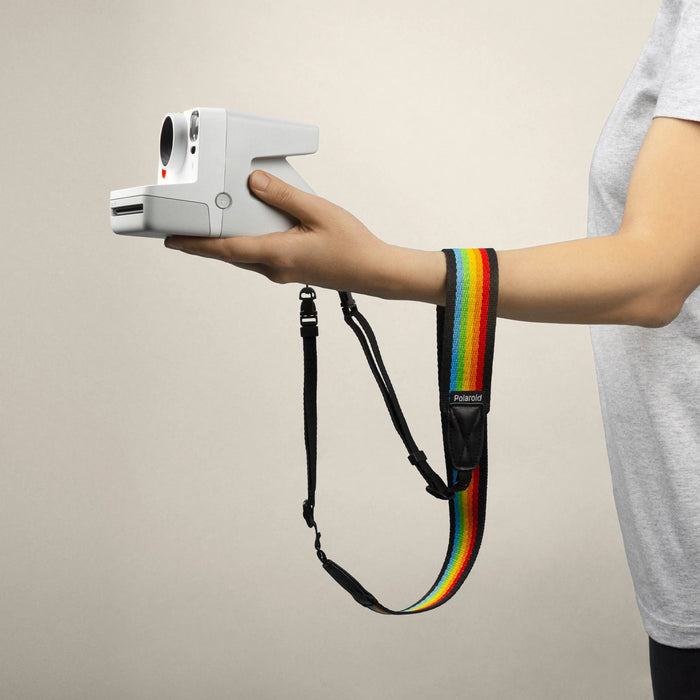 Polaroid Flat Camera Strap - Rainbow Black
