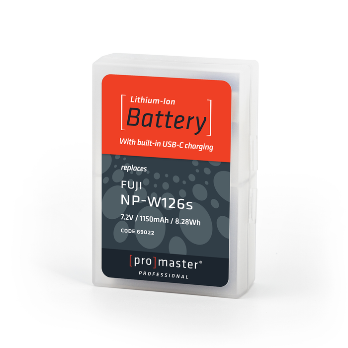 ProMaster Li-ion Battery for Fuji NP-W126s with USB-C Charging