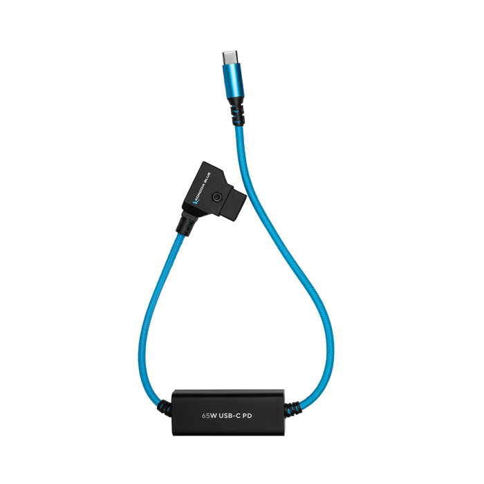 Kondor Blue D-Tap to USB-C Power Delivery Cable for Mirrorless Cameras & Laptops, 16" - Kondor Blue