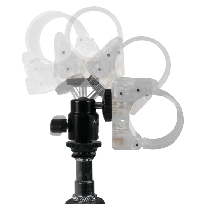 Nanlite Pavotube Transparent Polycarbonate Clip with Mini Ball Head