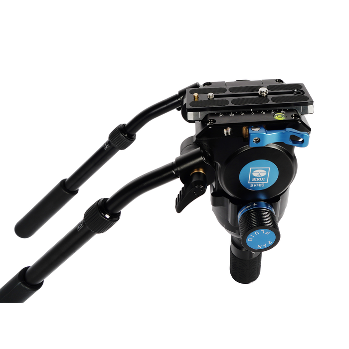 Sirui SVS75 Rapid-System One-Step Height Adjustment Carbon Fiber Tripod with SVH15 Video Fluid Head