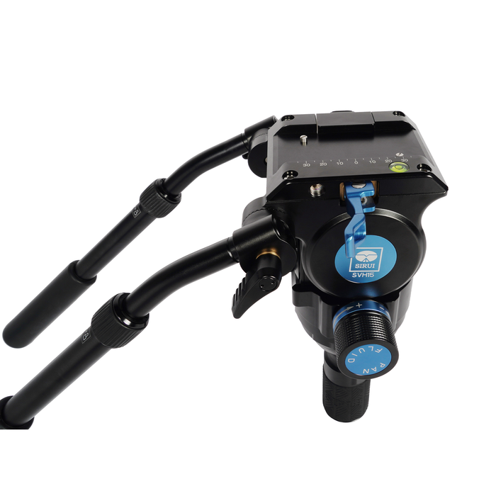 Sirui SVS75 Rapid-System One-Step Height Adjustment Carbon Fiber Tripod with SVH15 Video Fluid Head