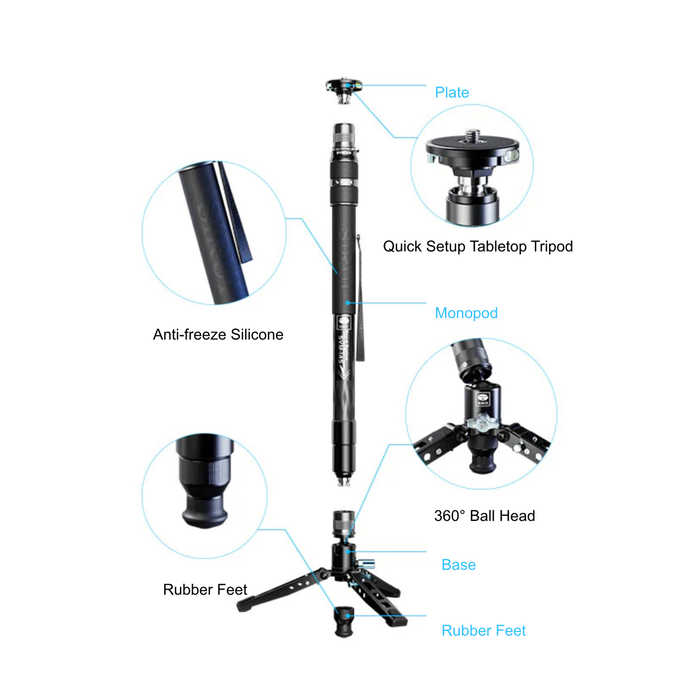 Sirui SVM-165 3-Section Carbon Fiber Monopod