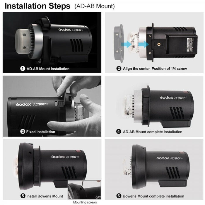 Godox AD-AB Adaptor for AD300pro Flash Head
