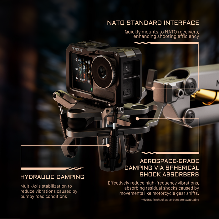 Tilta Shock Absorbing Head for Hydra Alien Mini (Universal) - Titanium Gray