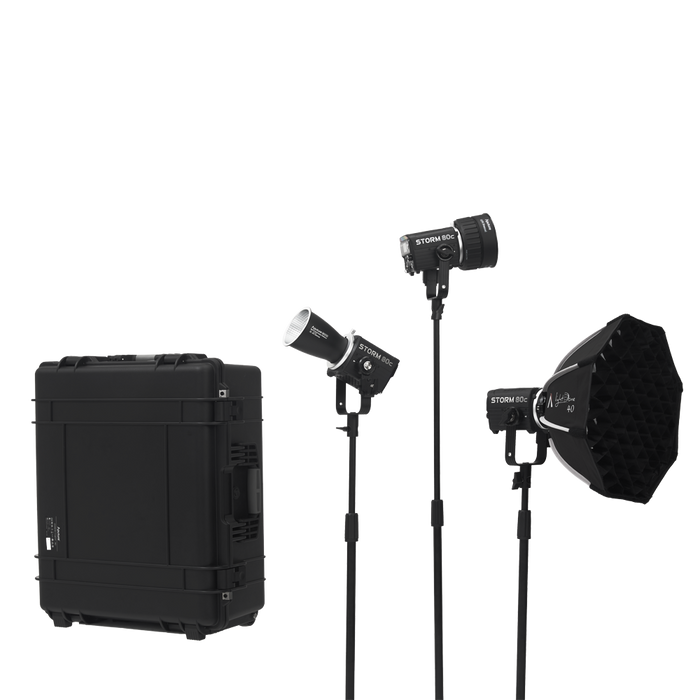 Aputure Storm 80c LED Monolight 3-Light Kit
