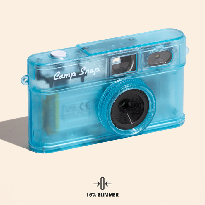 Camp Snap 2 Screen-Free Digital Camera - Blue Rush (Transparent)