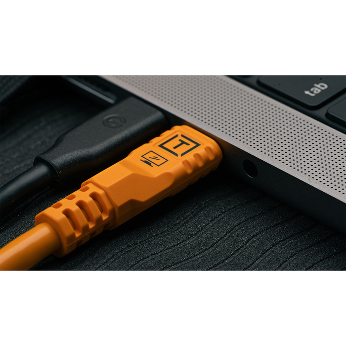 Tether Tools TetherPro Optima 10G USB-C Cable, 6' (1.8m) - High-Visibility Orange