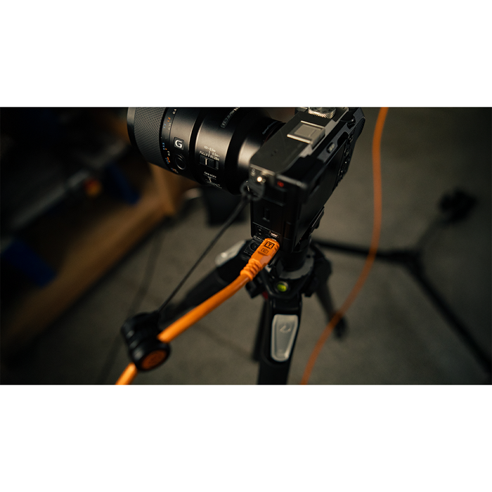 Tether Tools TetherPro Optima 10G USB-C Cable, 6' (1.8m) - High-Visibility Orange