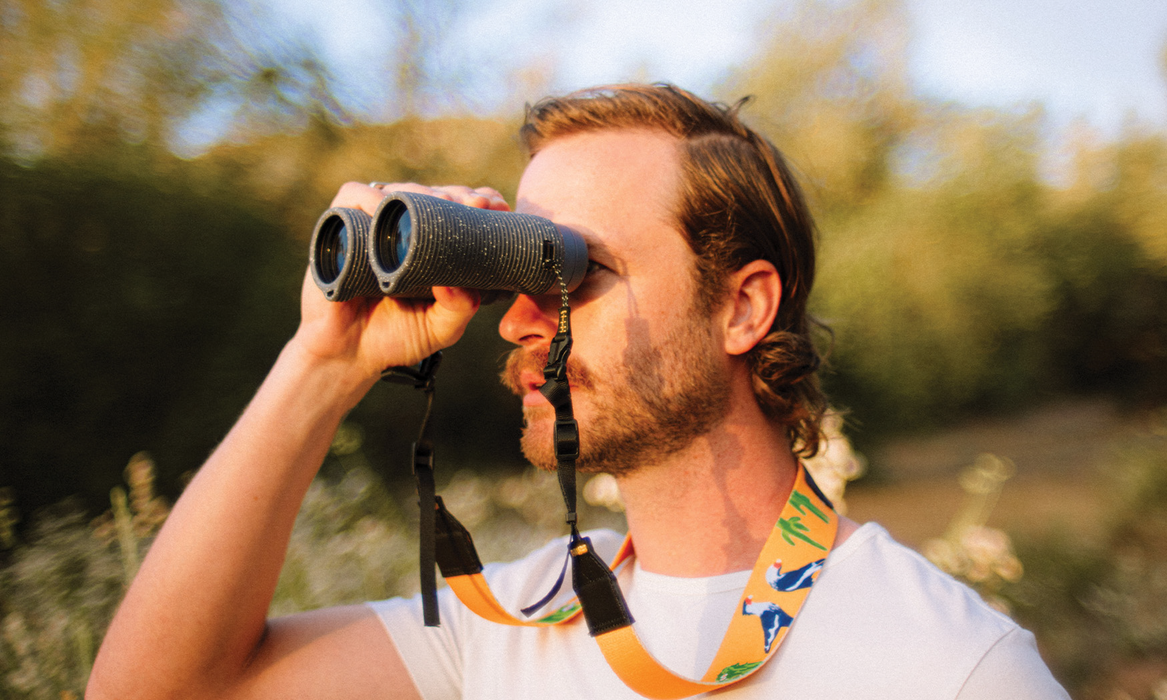 Nocs Provisions x Audubon Field Issue 8x42 Waterproof Binoculars Bundle with Strap - Audubon Crested Caracara (Limited-Edition)