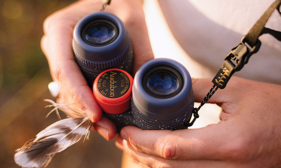 Nocs Provisions x Audubon Field Issue 8x42 Waterproof Binoculars Bundle with Strap - Audubon Crested Caracara (Limited-Edition)