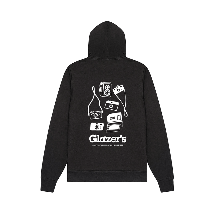 Glazer's Camera Collage Hoodie Full-Zip Black - XL