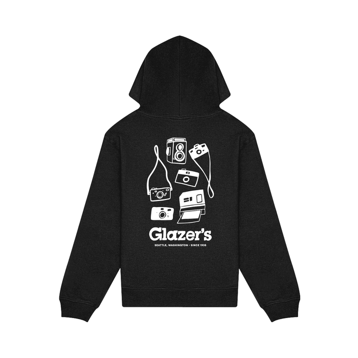 Glazer's Camera Collage Hoodie Black - XL