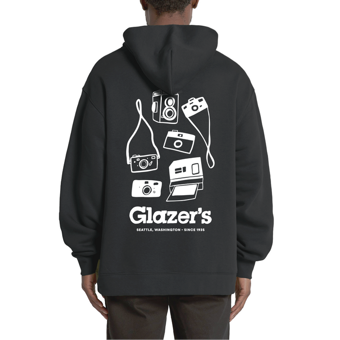 Glazer's Camera Collage Hoodie Black - XL