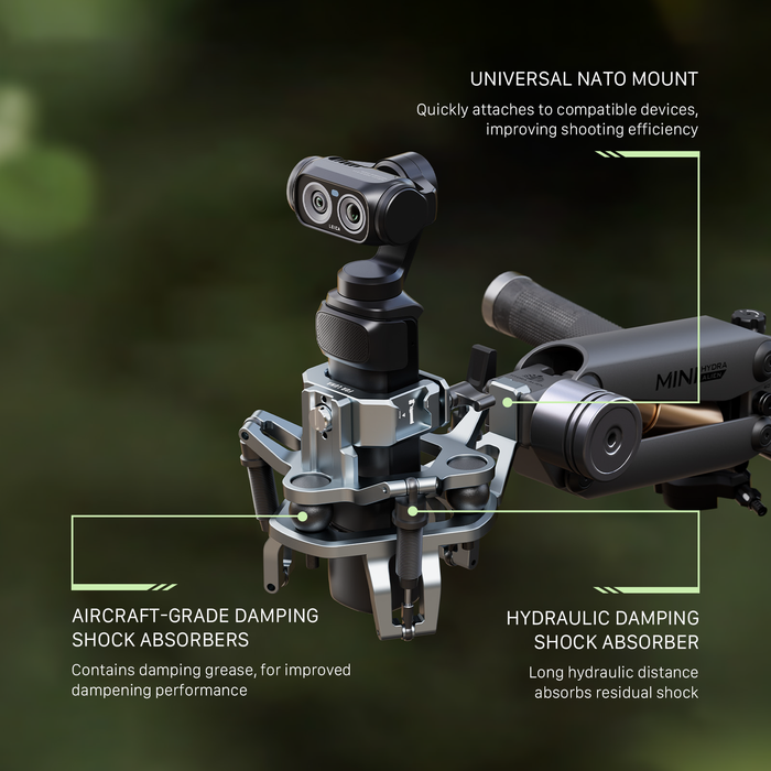 Tilta Shock Absorbing Head for Hydra Alien Mini (Luna) - Titanium Gray