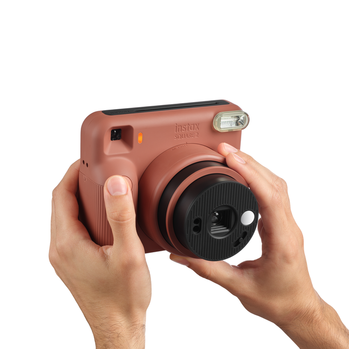Fujifilm Instax SQUARE 2 Instant Film Camera - Brick Red