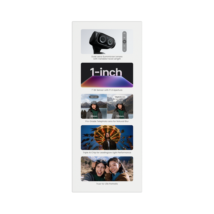 Insta360 Luna Ultra 8K Gimbal Camera Creator Bundle - Stellar White