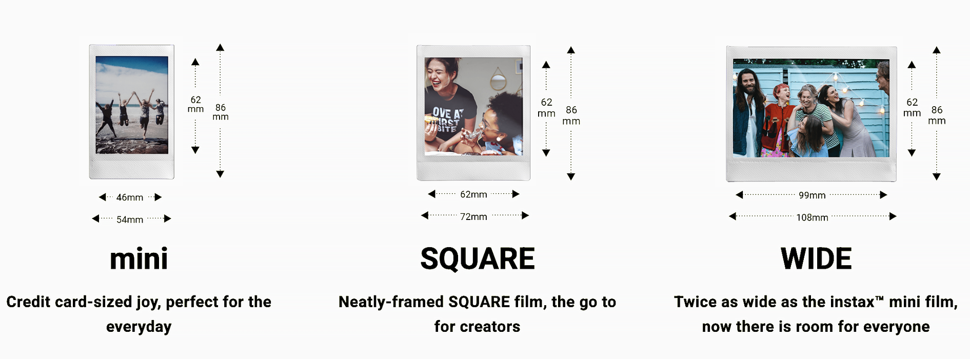 Fujifilm Instax Mini White Frame Instant Film Value Pack, White Frame - 60 Exposures