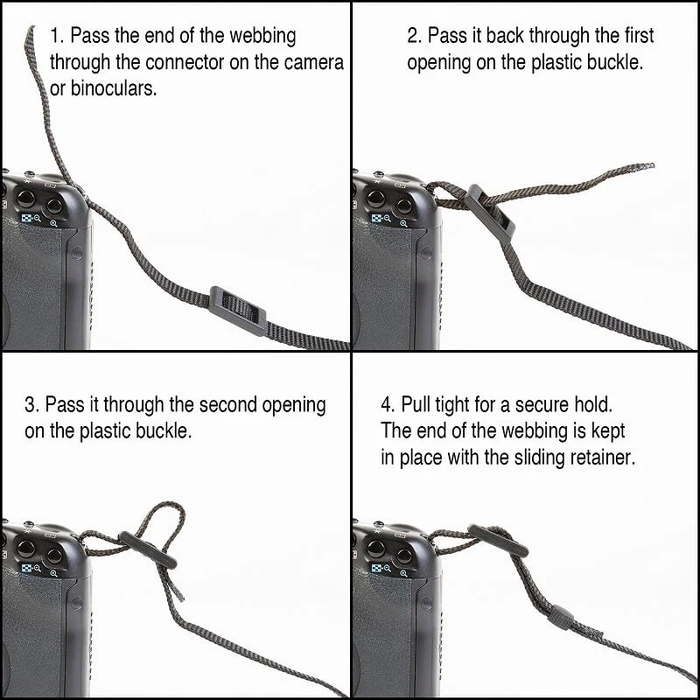 Op/Tech 3/8" Webbing Connectors Regular 4-17" - Black