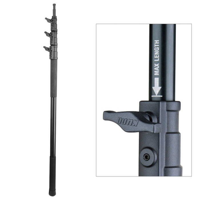 Kupo Aluminum Baby Handheld Boom Arm, 3.8' to 10' - Black