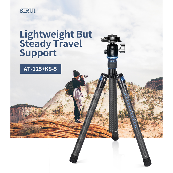 Sirui AT-125 Carbon Fiber Traveler Tripod with KS-5 Ball Head