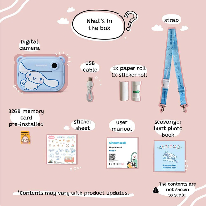 Kidamento Model P Instant Print Digital Camera for Kids - Cinnamoroll