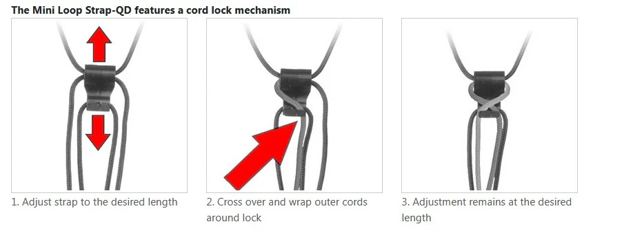 Op/Tech Mini Loop Strap with 1.5mm Mini Quick Disconnect Connector, 19-26.5" - Navy
