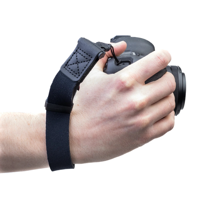 Op/Tech Mirrorless Wrist Strap with 3/8" Mini Quick to 1.5mm Mini Quick Disconnect Loop Connector, 11" - Black