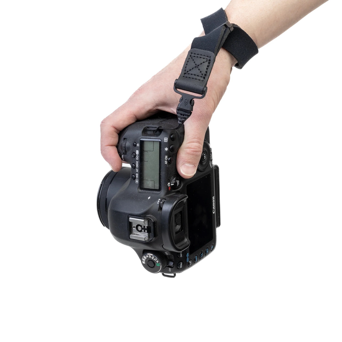 Op/Tech Mirrorless Wrist Strap with 3/8" Mini Quick to 1.5mm Mini Quick Disconnect Loop Connector, 11" - Black