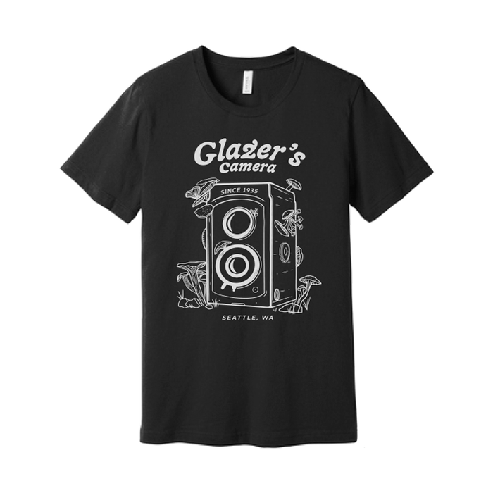 Glazer's Mushroom Camera T-Shirt Vintage Black - Medium