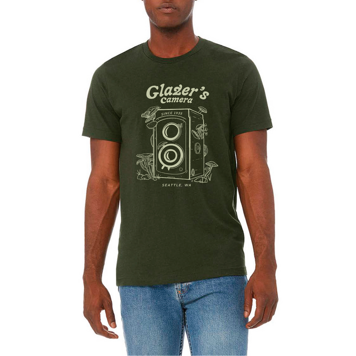 Glazer's Mushroom Camera T-Shirt Olive - Small
