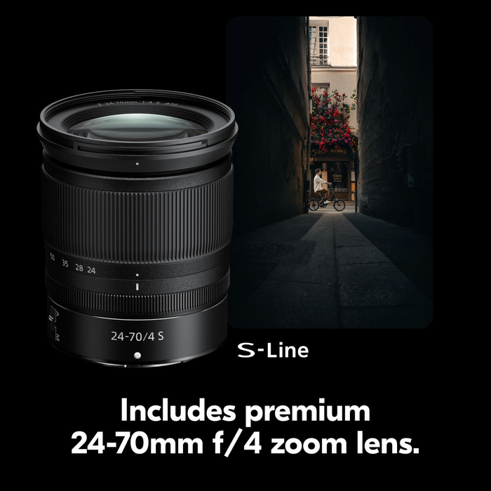 Nikon Zf Mirrorless Camera with Z 24-70mm f/4 S Lens - Silver