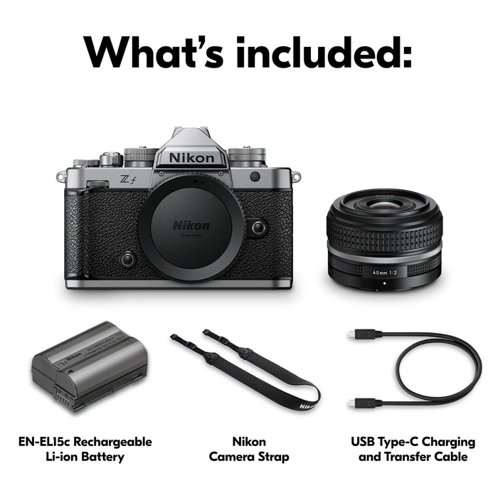 Nikon Zf Mirrorless Camera with Z 40mm f/2 SE Lens - Silver