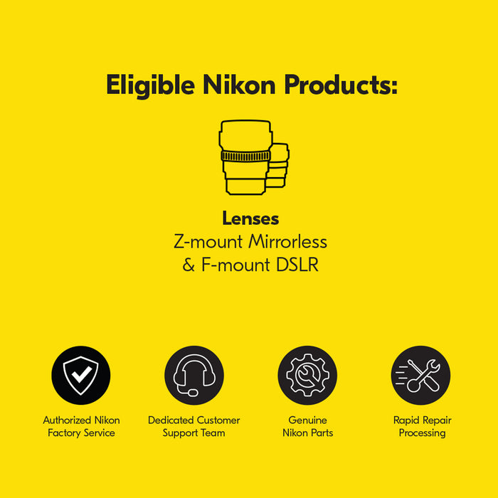 Nikon Care+ 3 Year Protection Plan for Lenses ($7001-8000)