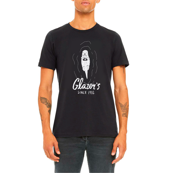 Glazer's Otter Camera T-Shirt Vintage Black - XL