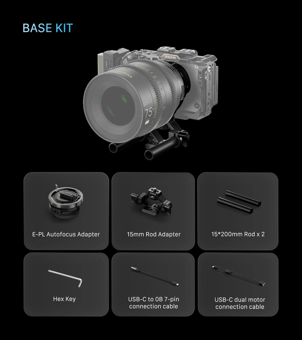 Tilta Nucleus Auto Focus Adapter Base Kit (Sony E to ARRI PL)