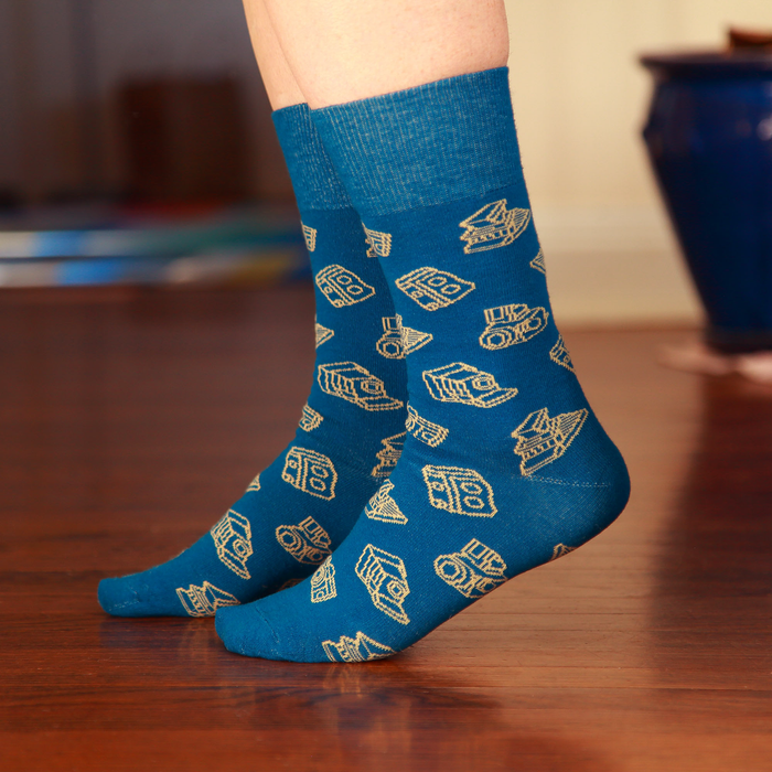 Cameras Socks - Ocean